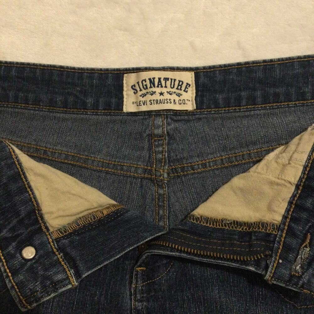 Women's Levi Strauss Signature Trouser Short Jeans Size 16 - Picture 2 of 13